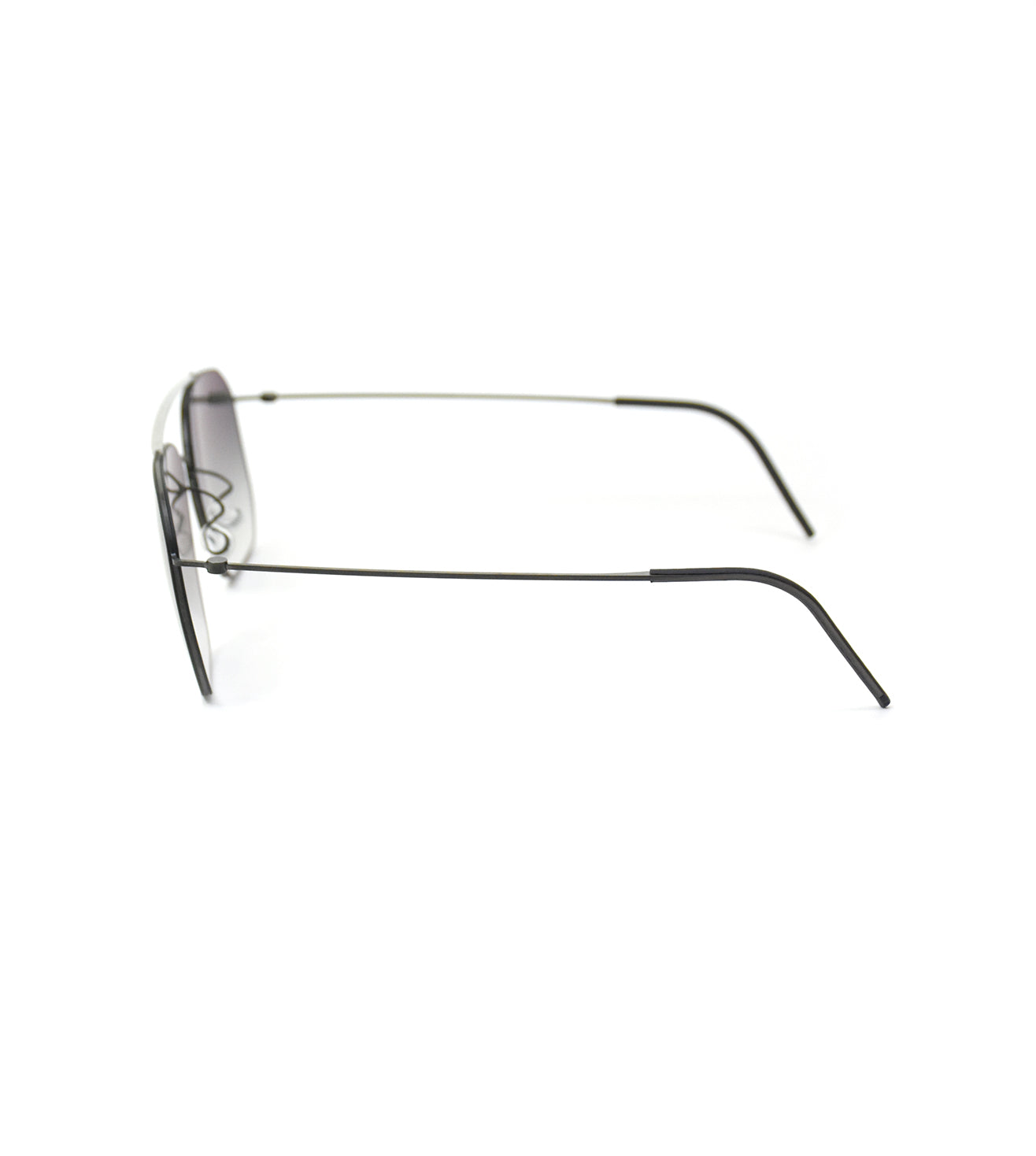 Lindberg Unisex Black Aviator Sunglasses