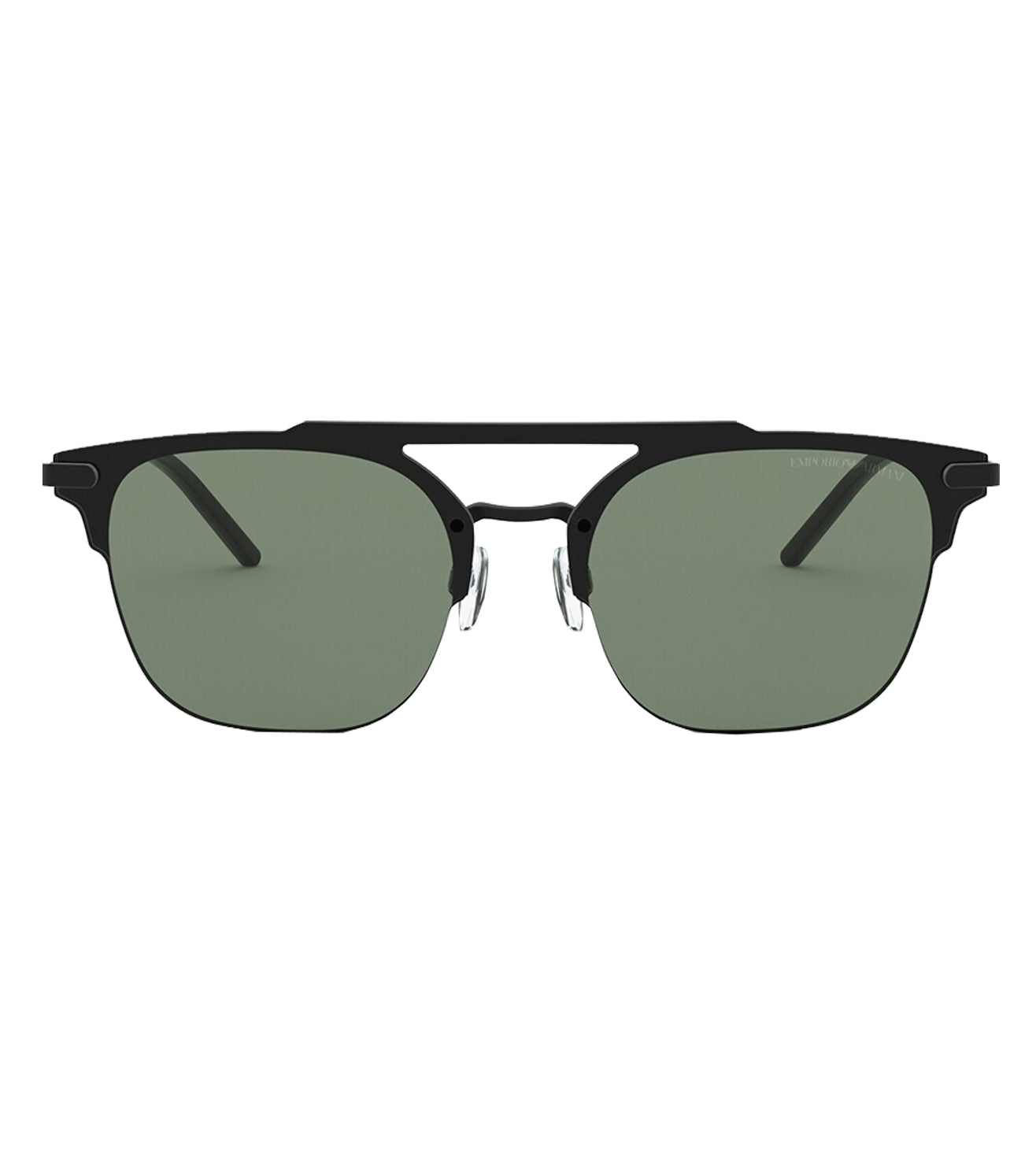 Square Black And Green Lens Sunglasses