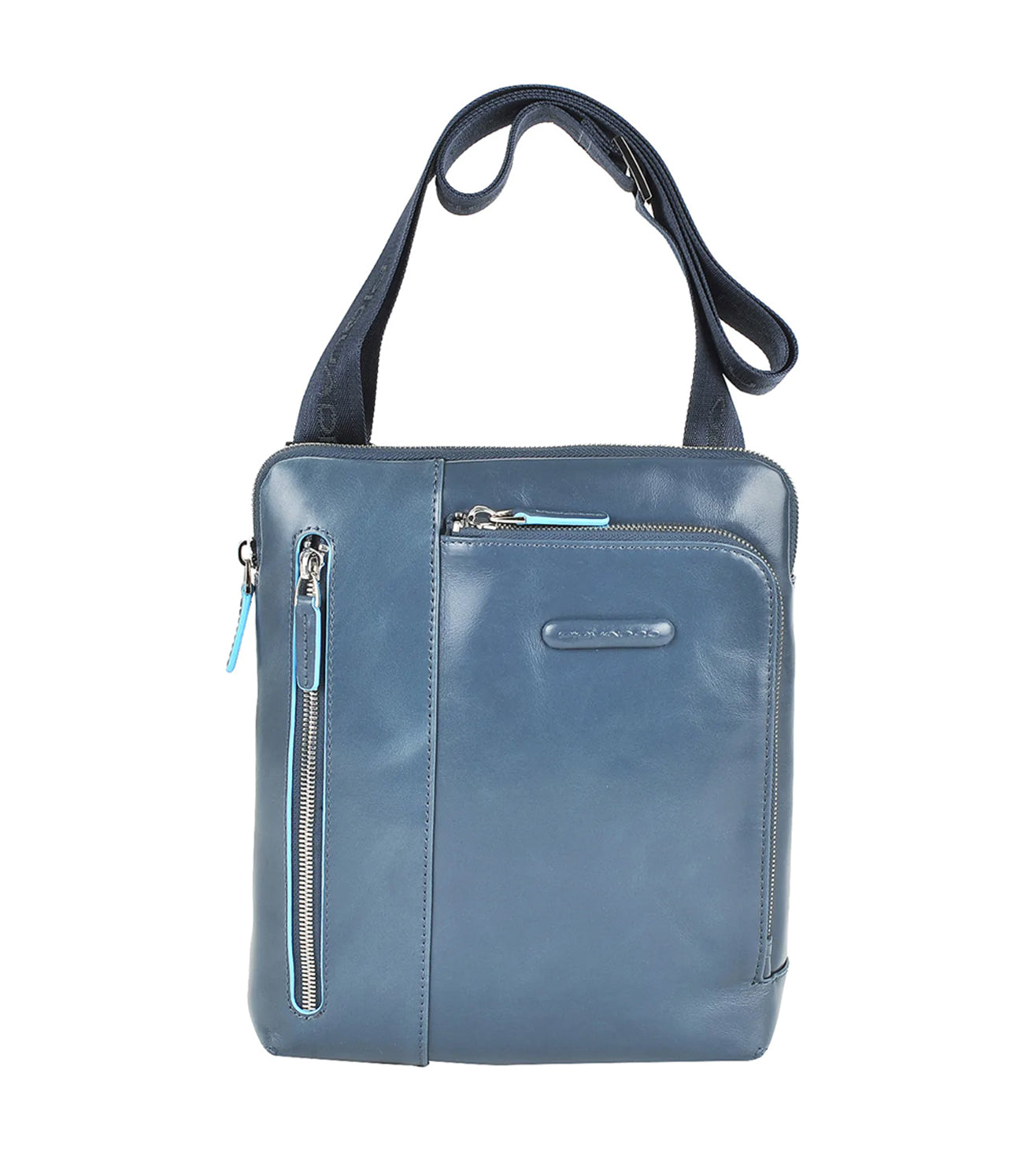 Piquadro Blue Square Unisex R.A.F. Blue Crossbody Bag