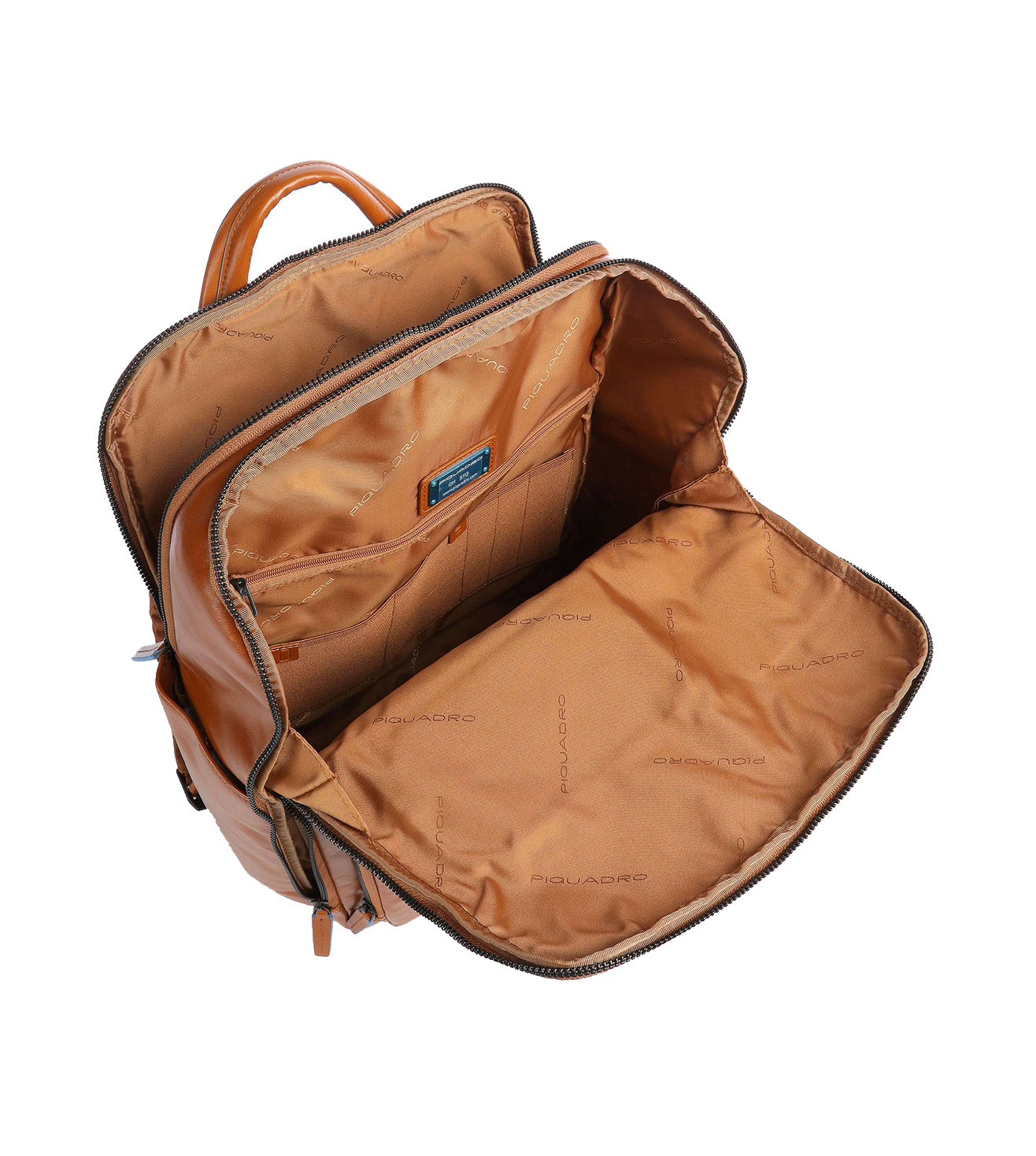 Piquadro Blue Square Unisex Sand Backpack