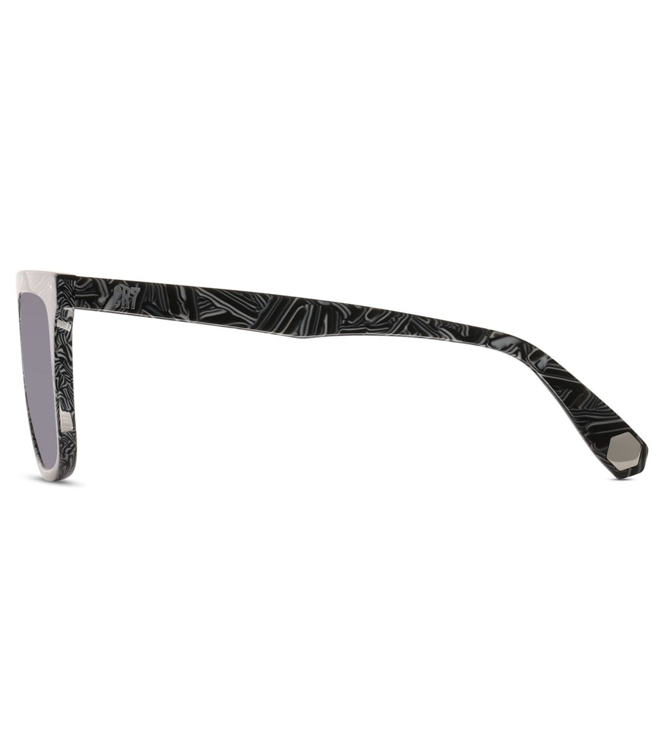 CR7 Unisex Silver Square Sunglasses