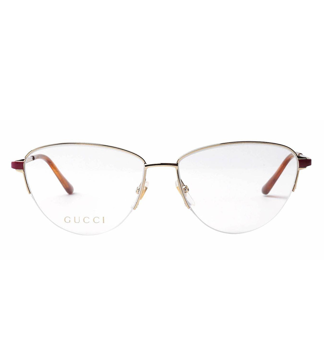 Gucci Women's Gold Cat-eye Optical Frames