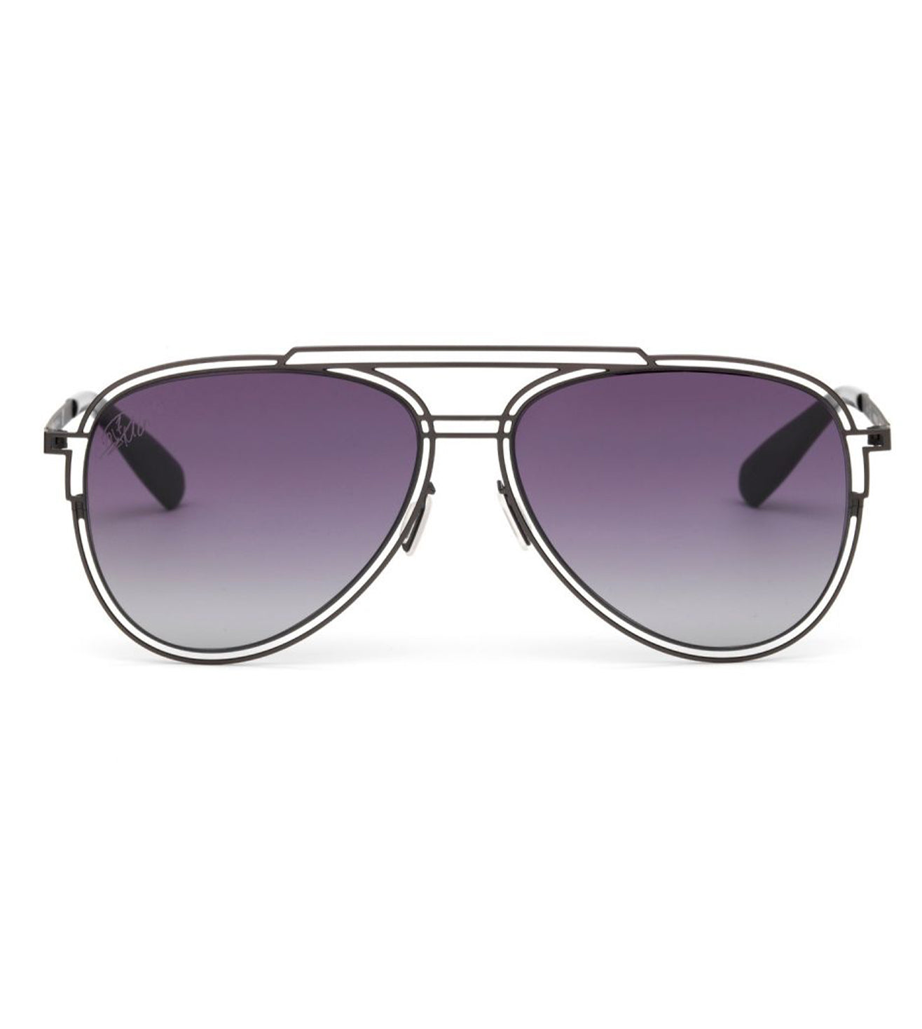 CR7 Unisex Grey Aviator Sunglasses