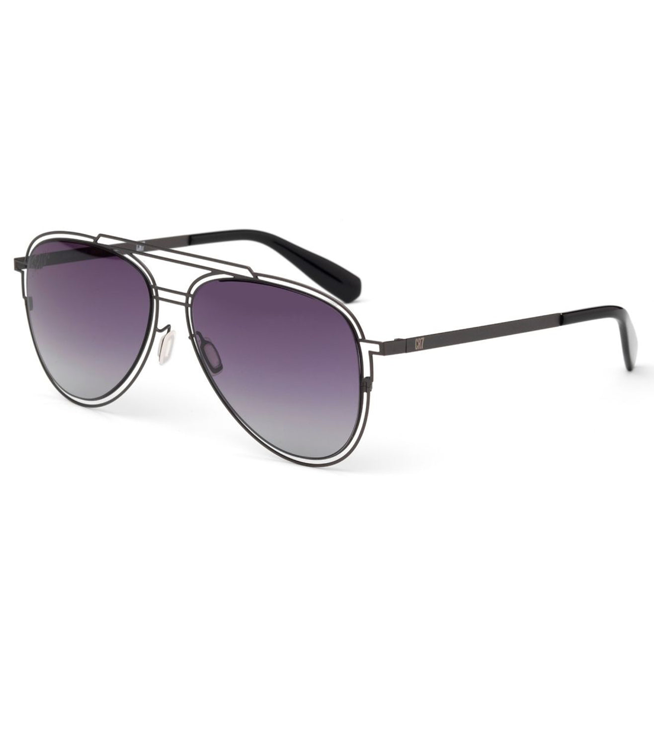 CR7 Unisex Grey Aviator Sunglasses