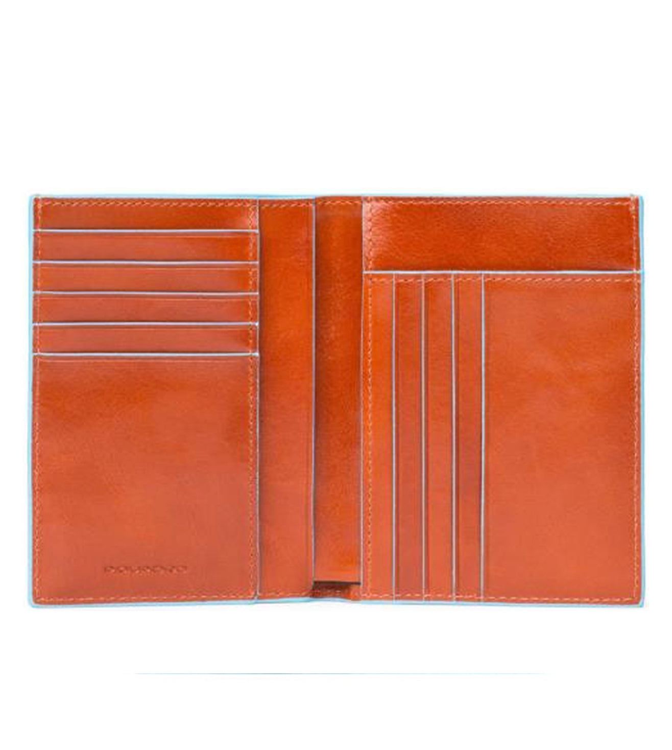 Piquadro Blue Square Men's Orange Wallet