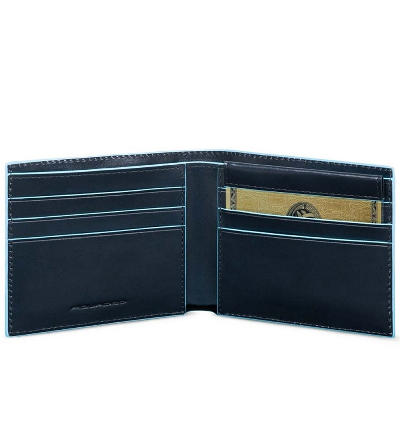 Piquadro Blue Square Men's wallet with money clip – Travel and