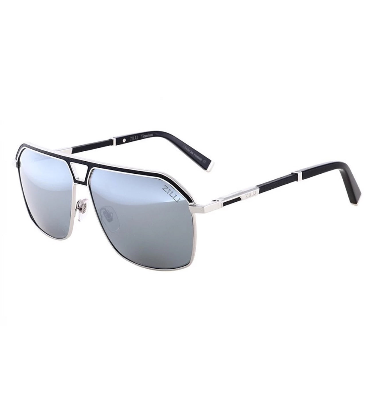Zilli Men's Grey-Mirrored Aviator Sunglasses