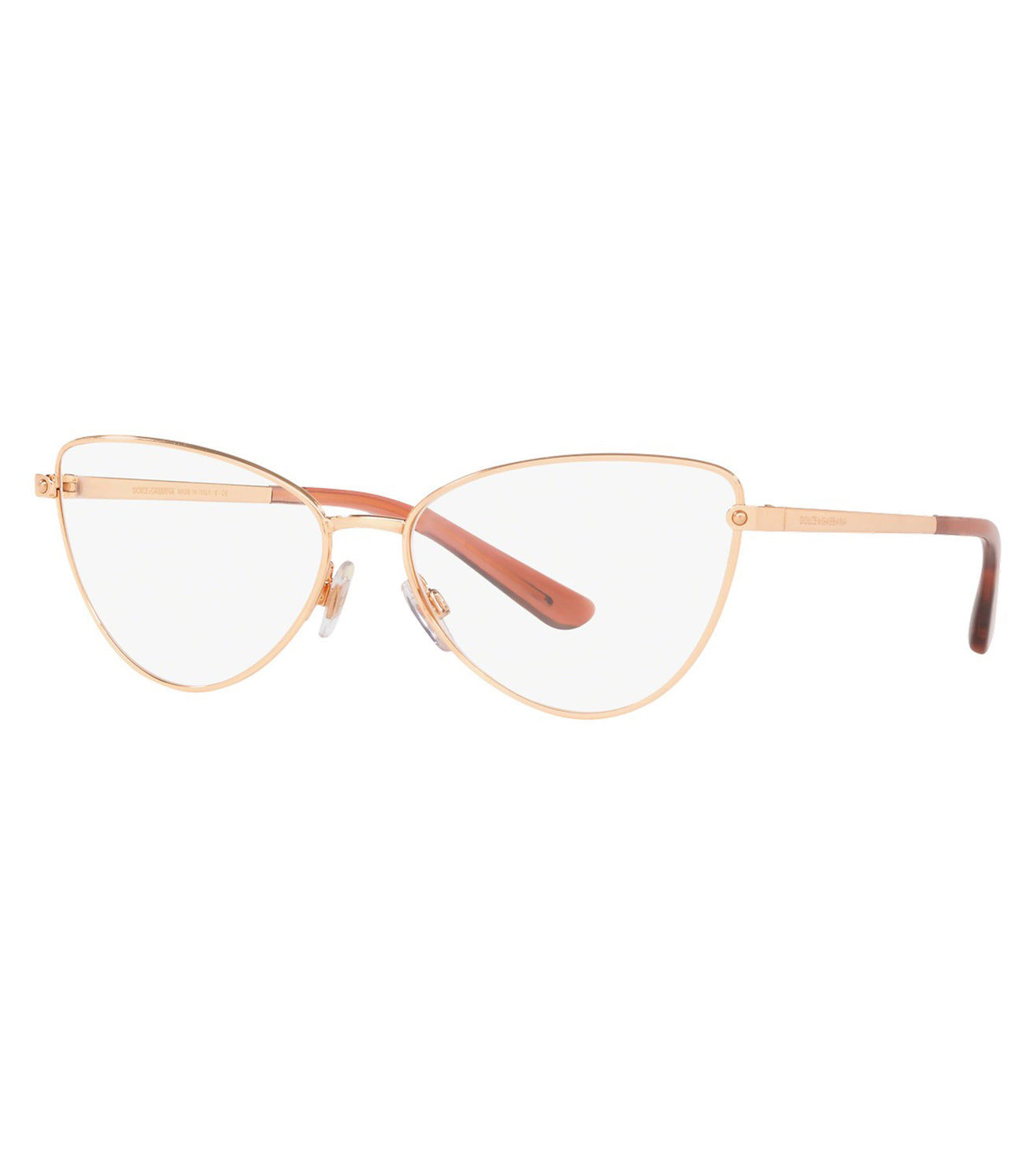 Dolce & Gabbana Men's Pink Gold Cat-eye Optical Frames