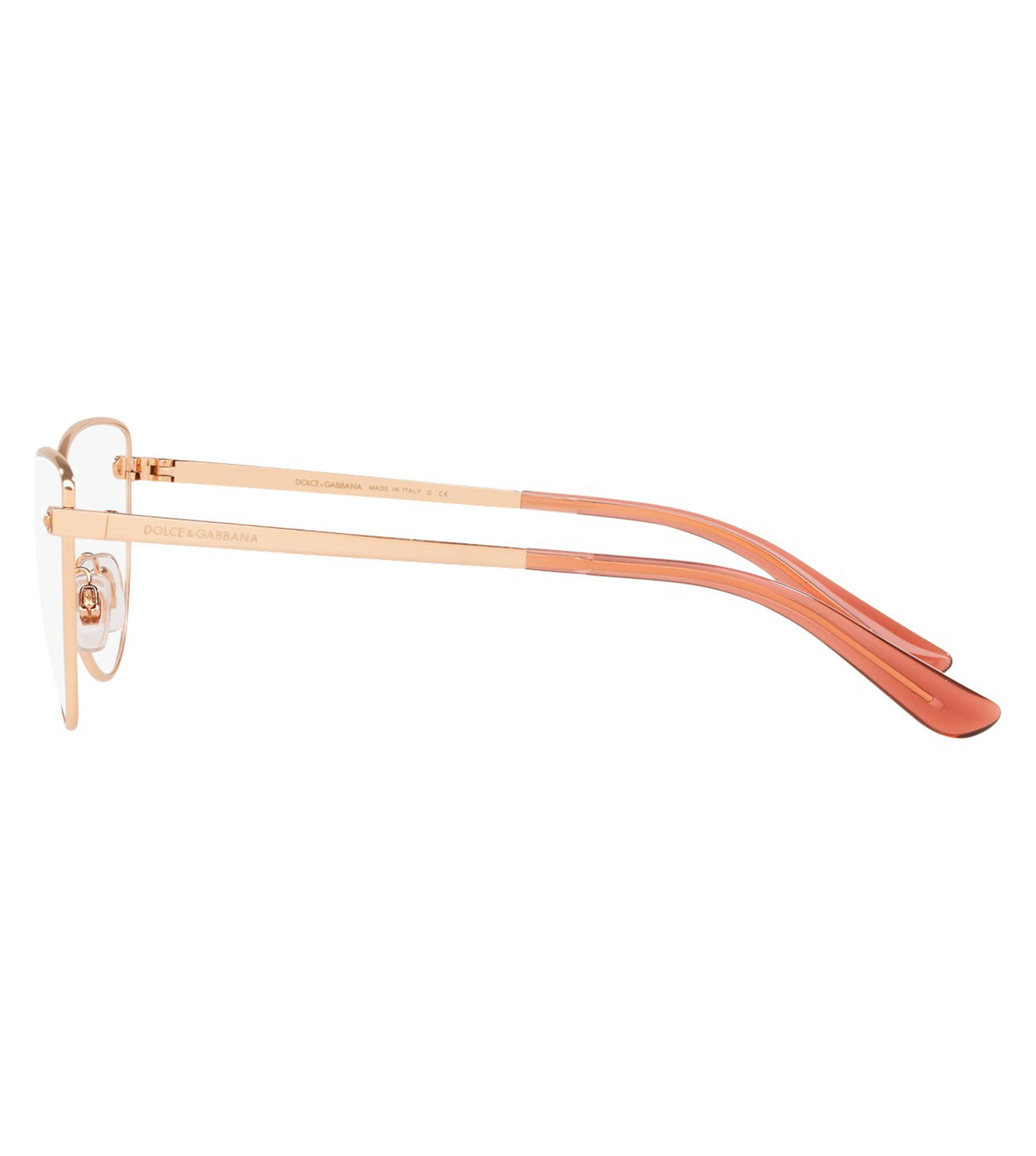 Dolce & Gabbana Men's Pink Gold Cat-eye Optical Frames