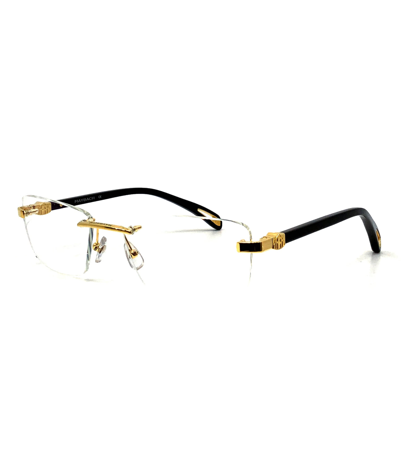 Maybach The Artist - IX Unisex Gold Rectangular Optical Frames