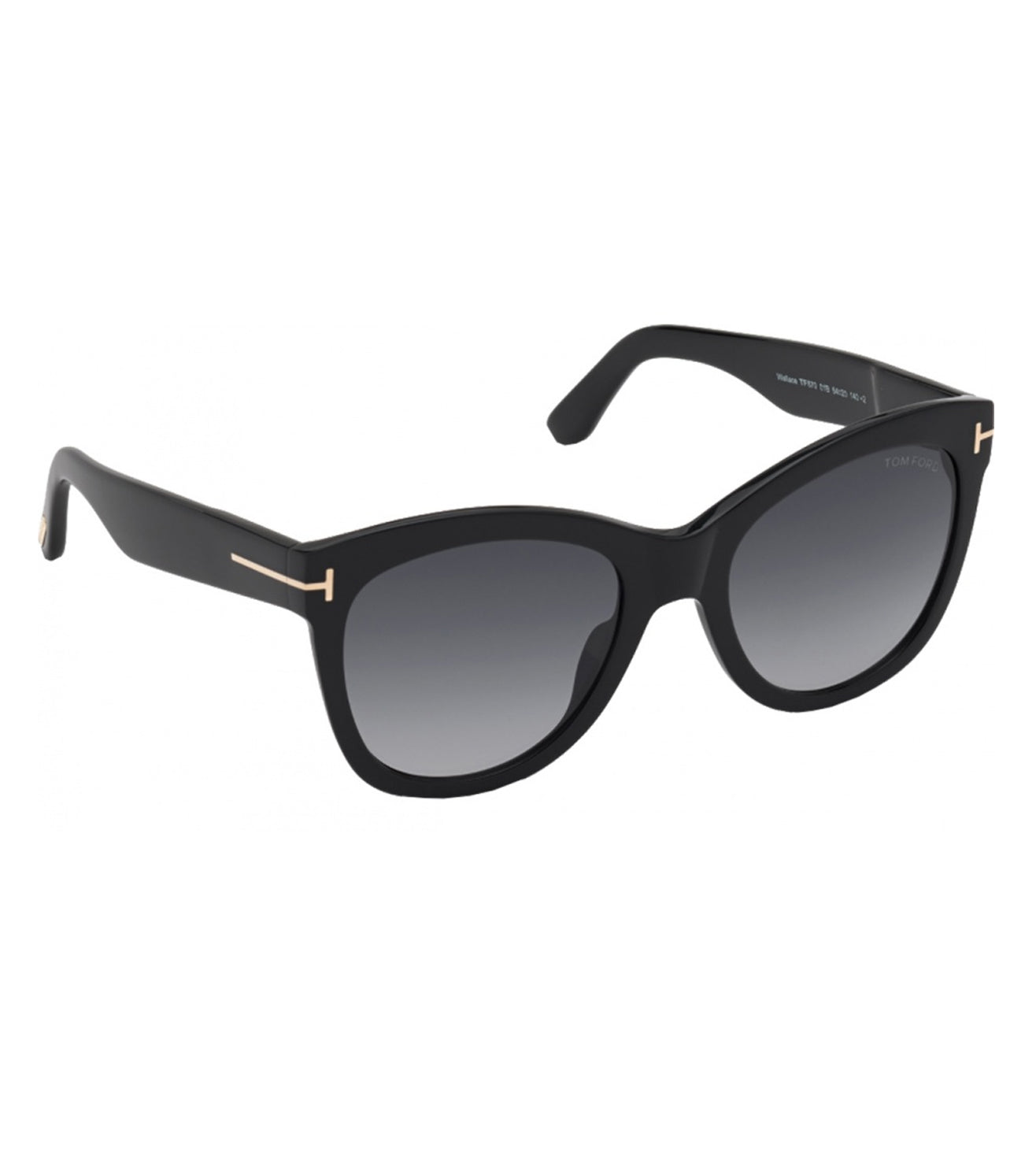 Tom Ford Unisex Black Cat-eye Sunglasses