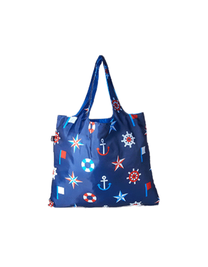 Nautical Classic Reusable Water Resistant Shopping Bag