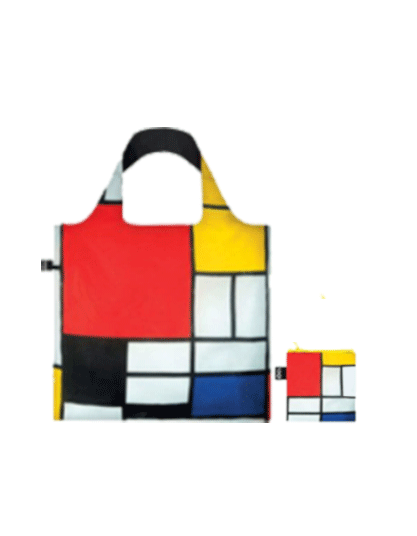 Piet Mondrian Composition Reusable Water Resistant Shopping Bag