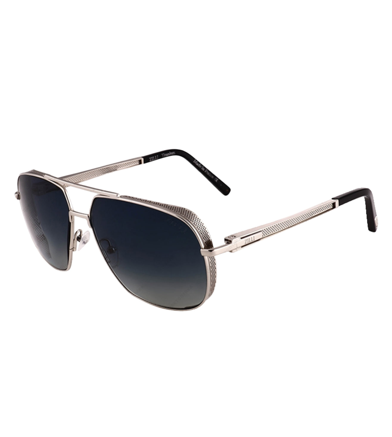 Zilli Silver Aviator Sunglasses