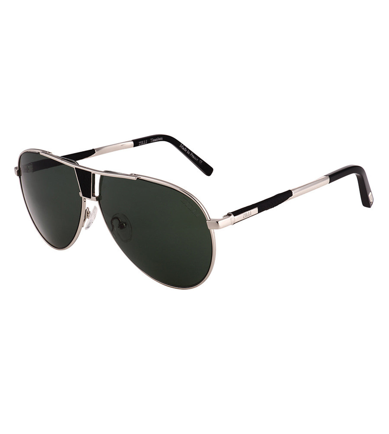 Zilli Men's Grey Aviator Sunglasses