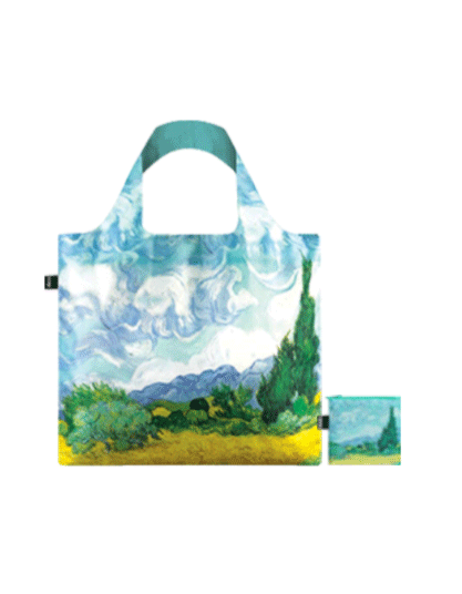 Vincent Van Gogh A Wheat Field with Cypresses Reusable Water Resistant Shopping Bag